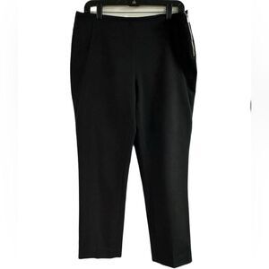 Atelier Luxe Boutique Black Pants Silver Side Zipper Size 10